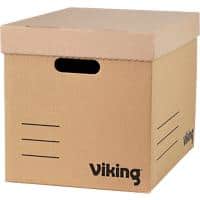 Viking Economy Archive Box Brown 28.8 (W) x 39.4 (D) x 30.1 (H) cm Pack of 10
