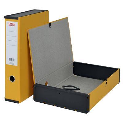 Office Depot Box File Foolscap Polypropylene 75 mm Yellow