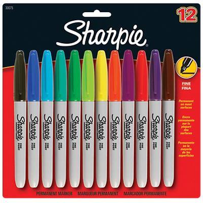 Sharpie Permanent Markers - Assorted 12/pk