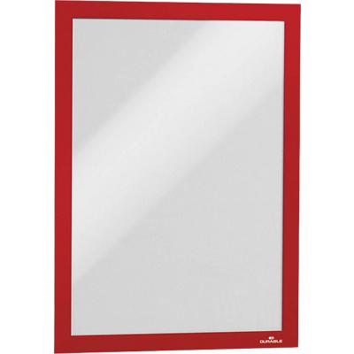 DURABLE DURAFRAME A4 Display Frame Adhesive, Magnetic Red PVC (Polyvinyl Chloride) 487203 23.4 (W) x 0.6 (D) x 32.6 (H) cm Pack of 2