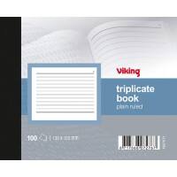 Viking Triplicate Book 130 x 105mm Perforated 300 Sheets