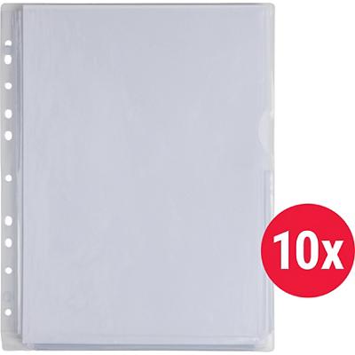 Viking Punched Pockets A4 Clear Transparent 200 Microns Polypropylene Up and Right 11 Holes Pack of 10