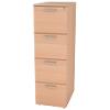 Realspace Filing Cabinet with 4 Lockable Drawers 490 x 550 x 1412mm Beech
