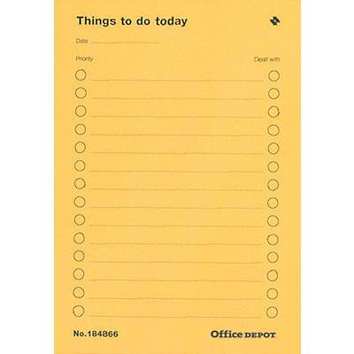 Office Depot Things To Do Today pad A4 80 gsm Ruled 40 Sheets Pack of 5