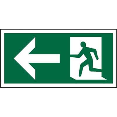 Exit Left Sign 300 x 150 mm Self Adhesive PCV
