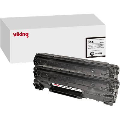 Viking 36A Compatible HP Toner Cartridge CB436A Black Pack of 2 Duopack