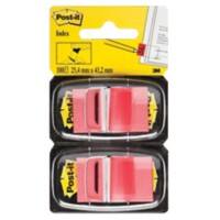 Post-it Index Flags 25.4 x 43.2 mm Red 50 x 2 Pack