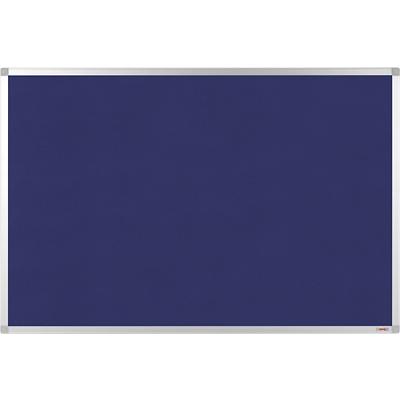 Viking Notice Board Non Magnetic Wall Mounted Felt 120 (W) x 90 (H) cm Aluminium Blue