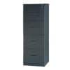 Realspace Knockdown Steel Filing Cabinet with 4 Lockable Drawers 460 x 400 x 1,255 mm Black