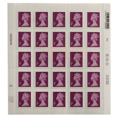 Royal Mail Self Adhesive Postage Stamps 1p UK National Pack of 25