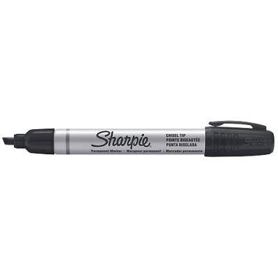 Sharpie Permanent Marker Fine Chisel Black Pack of 12