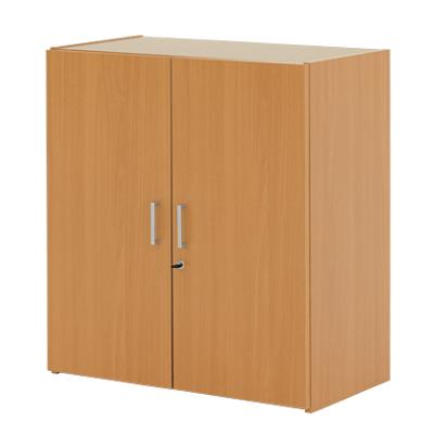 Regular Door Cupboard Lockable with 2 Shelves Melamine Classic 746 x 390 x 830mm Beech