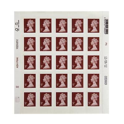 Royal Mail Self Adhesive Postage Stamps 5p UK Pack of 25