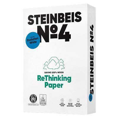 Steinbeis Evolution No.4 A4 Printer Paper 100% Recycled 80 gsm Smooth White 500 Sheets