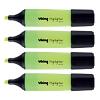 Viking HC1-5 Highlighter Yellow Broad Chisel 1-5 mm Pack of 4