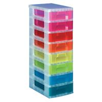 Really Useful Box 8 x 7 Litre Plastic Drawer Unit Assorted 300 x 420 x 925 mm