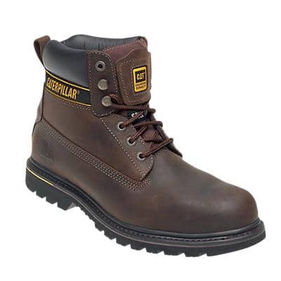 Caterpillar Safety Shoes Leather Size 10 Brown