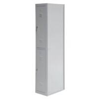 Realspace Metal Locker Adding Unit with 2 Doors Key Lock180 x 30 x 50 cm Grey (NO INDEPENDENT USE)