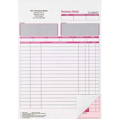 Purchase Order Forms 2-Part Special format 250 Pieces