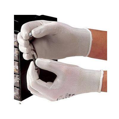 Polyco Gloves Knitted Nylon, Nitrile Size 10 Grey, White