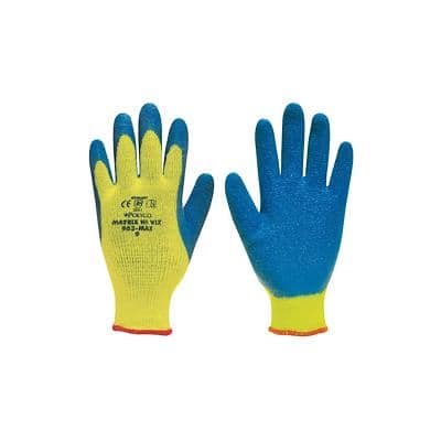 Polyco Gloves Latex Unpowdered Size 8 Blue, Yellow