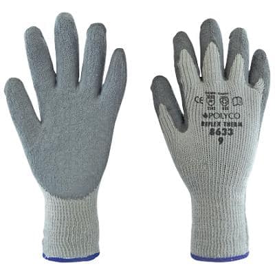 Polyco Gloves Latex Unpowdered Size 8 Grey