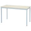 Niceday Rectangular Table with Maple Coloured MFC & Aluminium Top and Silver Frame 1400 x 700 x 750 mm
