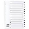 Guildhall Indices A4 White 12 Part Perforated Card 1 to 12