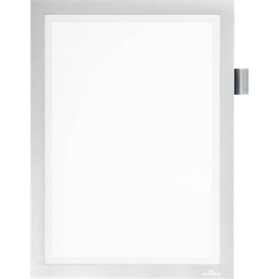 DURABLE DURAFRAME Note A4 Display Frame Adhesive Silver PVC (Polyvinyl Chloride) 4993-23 23.5 (W) x 0.5 (D) x 37 (H) cm