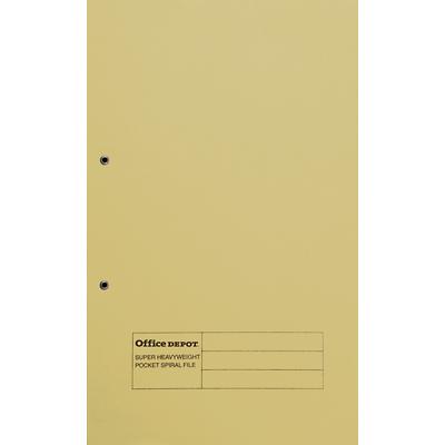 Office Depot Spiral File Folio Yellow Manila 285 g/m² 350 Sheets 2 Holes 25 Pieces