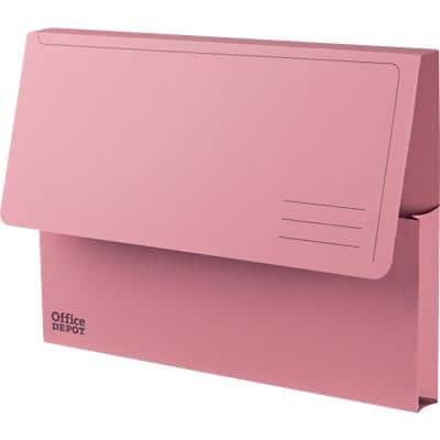 Office Depot Document Wallet A4 285 gsm Pink Pack of 50