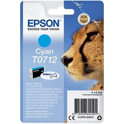 Epson T0712 Original Ink Cartridge C13T07124012 Cyan
