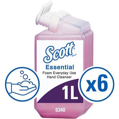 Scott Hand Cleanser Refill 6340 Subtle Fragrance Luxury Foam Everyday Use 1L Pack of 6
