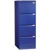 Bisley Steel Filing Cabinet with 4 Lockable Drawers 470 x 620 x 1321 mm Oxford Blue