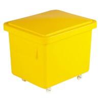 Slingsby mini mobile plastic container with close-fitting lid - 50 kg capacity - yellow