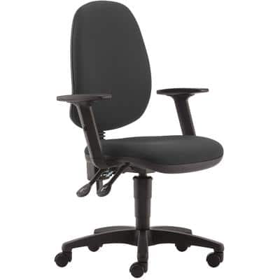 Pledge Permanent Contact Ergonomic Office Chair with Adjustable Armrest and Seat TW2006 Black