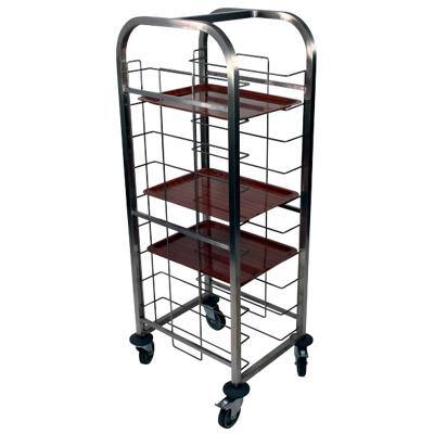 Craven Tray Clearing Trolleys 48.5 x 57.8 x 134.3cm Stainless Steel 10 Levels