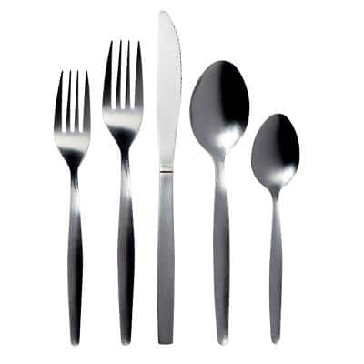 Cutlery Set Stainless Steel Silver Pack of 60