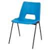 Advanced Furniture Stacking Chair Harmony Blue Shell Black Frame 430mm Height Pack of 4