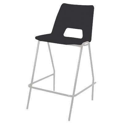 Advanced Furniture Counter Stool with White Frame Harmony Black Pack of 4
