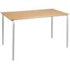 Proform Rectangular Table with Beech Coloured MFC Top and Grey Frame Crushbend 1100 x 550 x 710mm Pack of 4