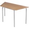 Proform Trapezoidal Table with Beech Coloured MFC Top and Grey Frame Crushbend 1100 x 550 x 710mm Pack of 4