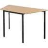 Proform Trapezoidal Fully Welded Table with Beech Coloured MFC Top and Black Frame Crushbend 1100 x 550 x 530mm Pack of 4