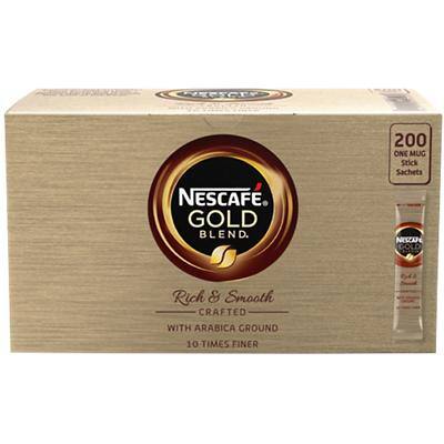 Nescafé Gold Blend Rich & Smooth Caffeinated Instant Coffee Sachets Box 1.8 g Pack of 200