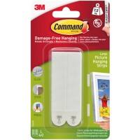 Command™ Large Picture Mounting Strip 7.2 kg Holding Capacity White Pack of 4