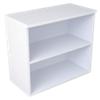 Bookcase with 2 Shelves 800 x 400 x 720 mm White