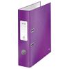 Leitz 180° WOW Lever Arch File A4 80 mm Purple 2 ring 1005 Laminated Cardboard Portrait