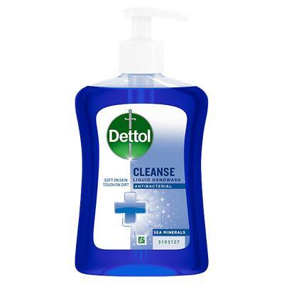 Dettol Hand Soap Antibacterial Liquid Sea Minerals & Aloe Vera Blue 390001 250 ml