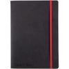 OXFORD Journal Black n' Red A5 Ruled Casebound Cardboard Soft Cover Black, Red 144 Pages