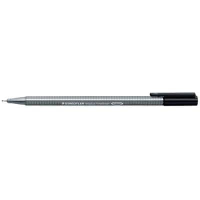 Staedtler Triplus 334 Fineliner Pen Fine 0.3 mm Black Pack of 10